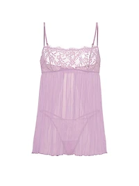 Dare to Dream Lace Pleated Babydoll Set