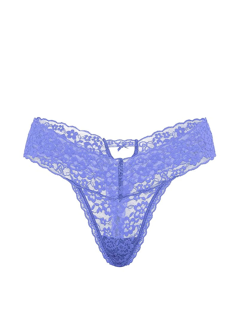 Lace Side Lace-Up Thong Panty