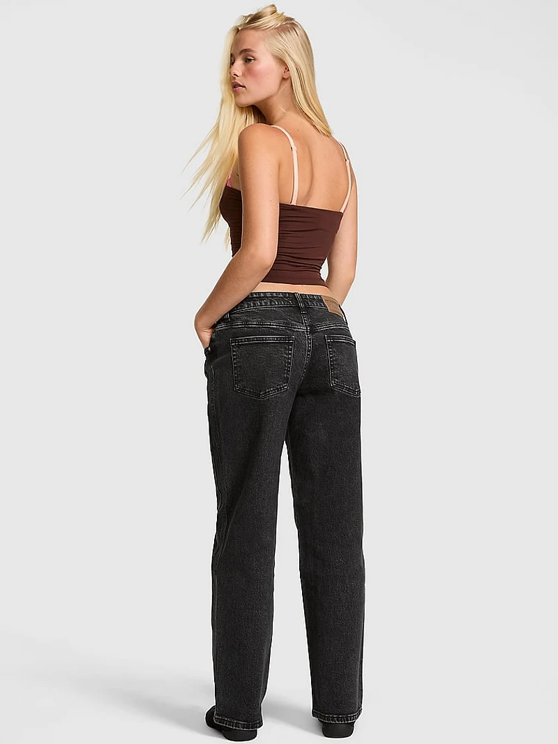 Low-Rise Boyfriend Jeans