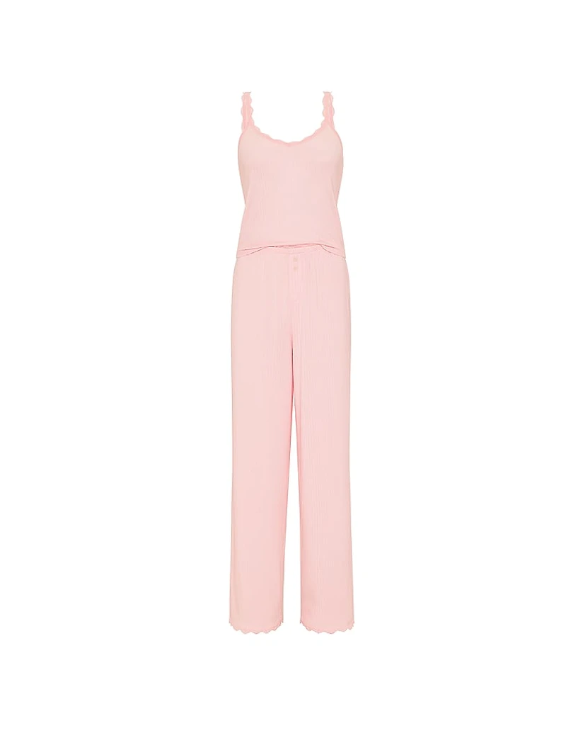 Pointelle Rib Tank & Pant Set