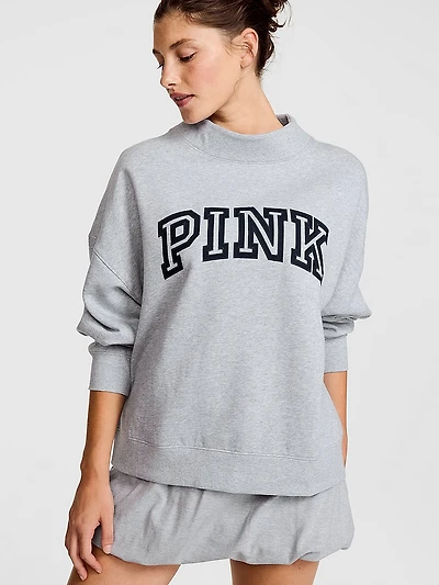 Campus Fleece™ Oversized Mock-Neck Sweatshirt