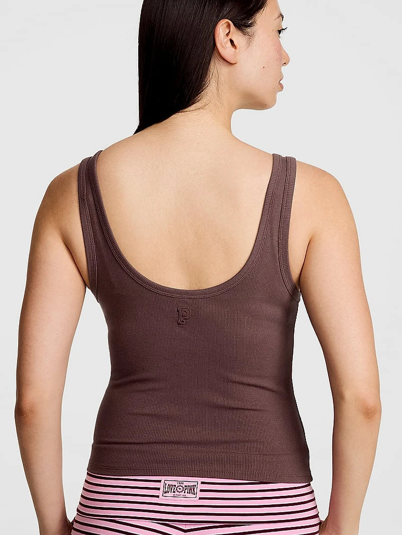 All-Day Soft Rib Hook-and-Eye Tank Top