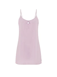 Modal-Cotton Keyhole Slip Dress