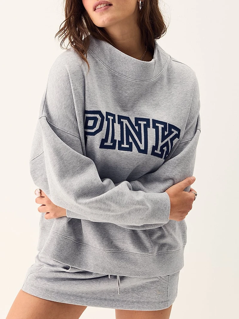 Campus Fleece™ Oversized Mock-Neck Sweatshirt