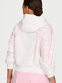 Off-Duty Terry Crop Full-Zip Hoodie