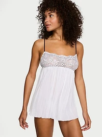 Dare to Dream Lace Pleated Babydoll Set