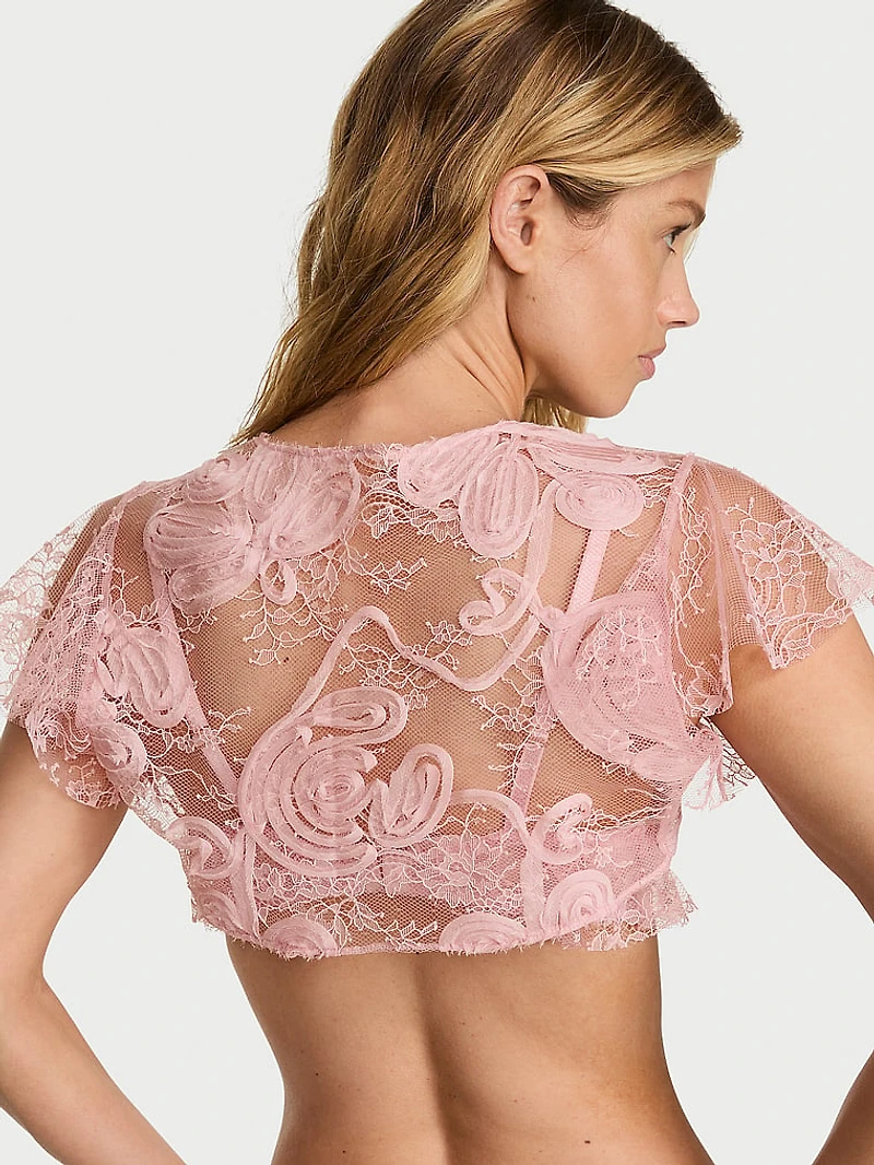 Rosette Reverie Embroidery Bolero