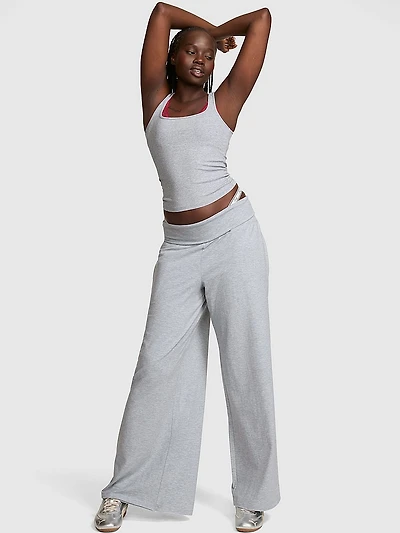 All-Day Cotton™ Foldover Wide-Leg Pants
