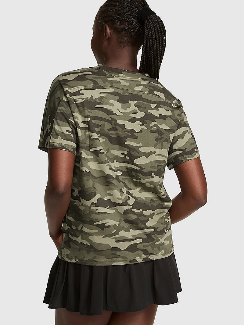 Campus Cotton™ V-Stitch Crewneck Boxy Tee