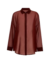 Chiffon Button-Front Shirt