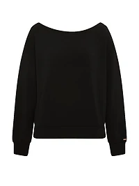 Featherweight Knit Off-the-Shoulder Top