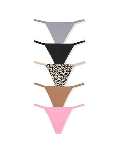 5-Pack No-Show V-String Panties
