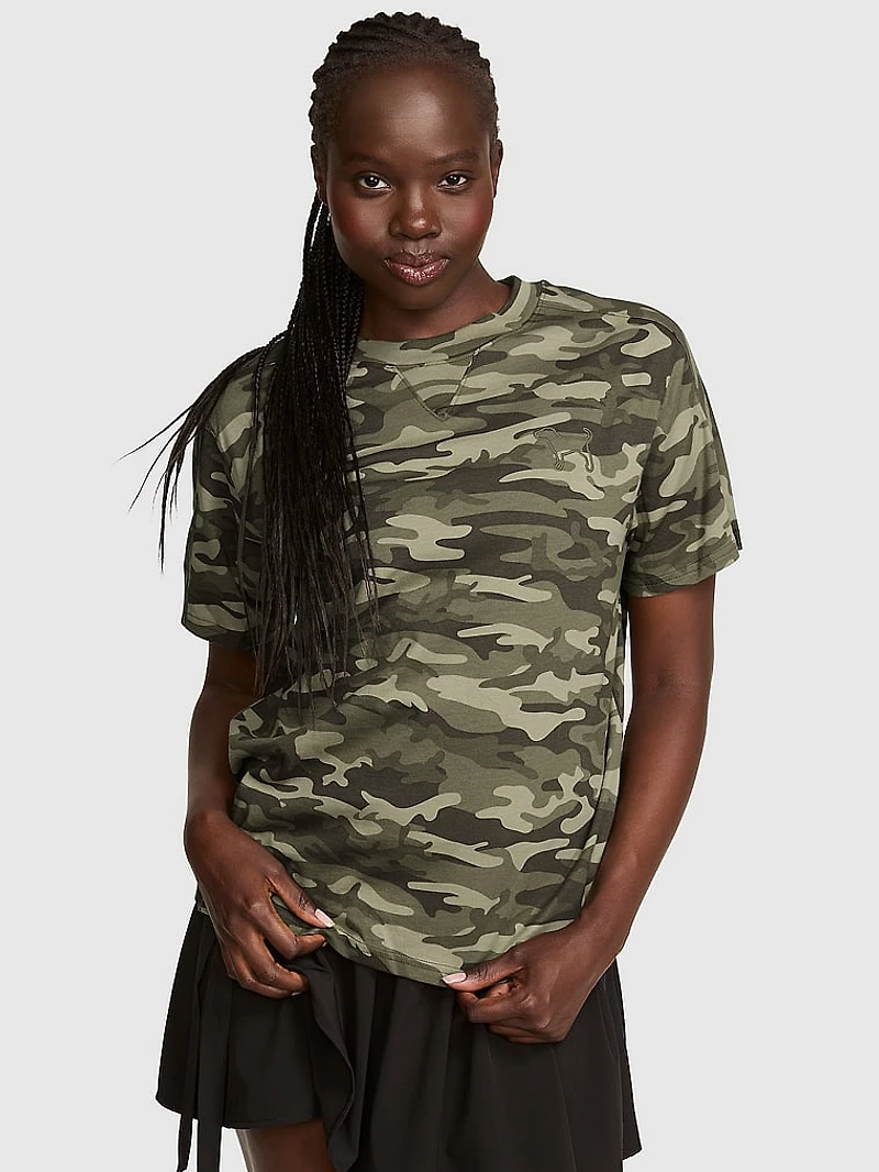 Campus Cotton™ V-Stitch Crewneck Boxy Tee