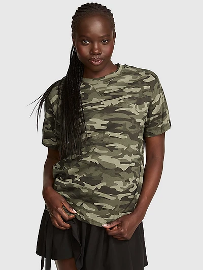 Campus Cotton™ V-Stitch Crewneck Boxy Tee