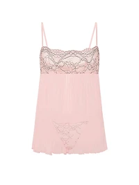 Dare to Dream Lace Pleated Babydoll Set