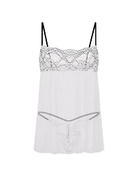 Dare to Dream Lace Pleated Babydoll Set