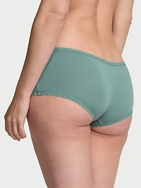 Cotton Lace-Trim Boyshort Panty