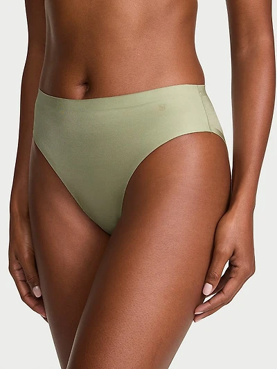 No-Show Snake Jacquard Mid-Rise Bikini Panty