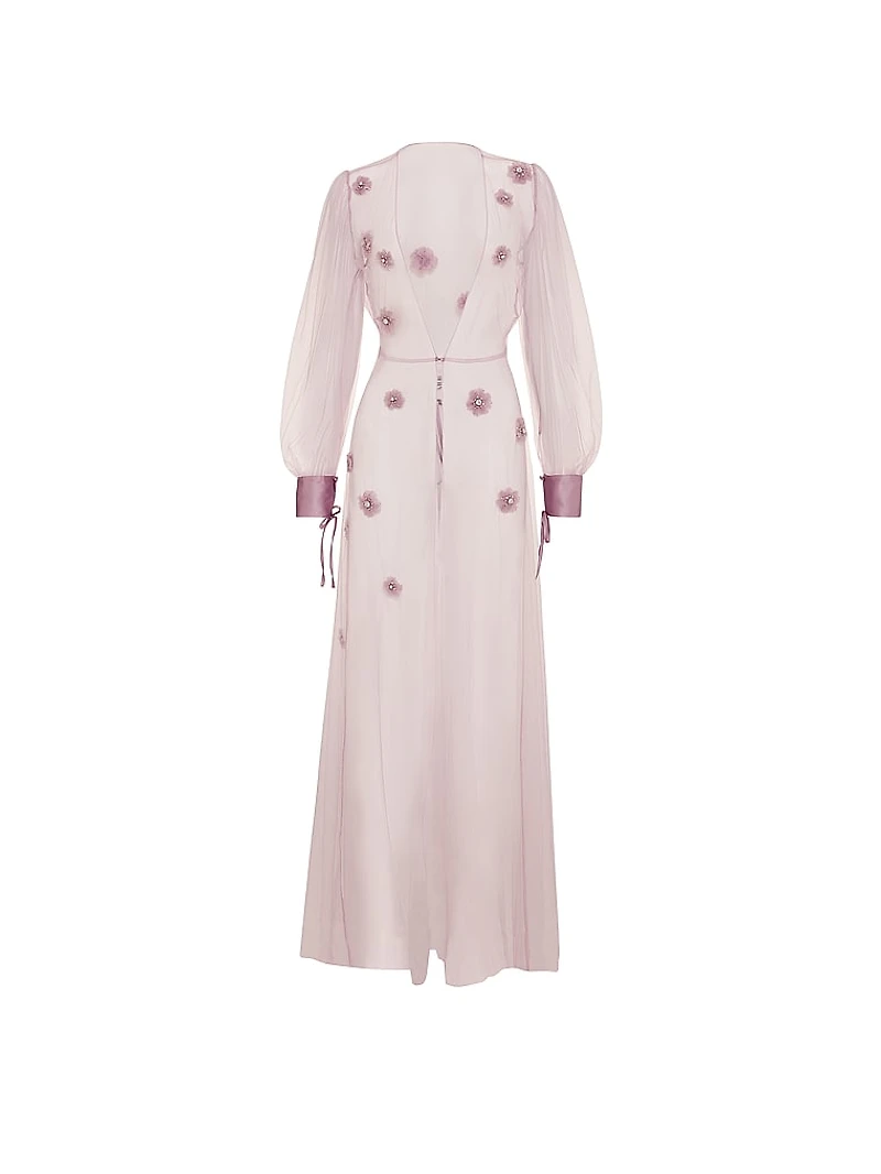 Atelier Victoria's Secret Ethereal Embellished Tulle Long Robe