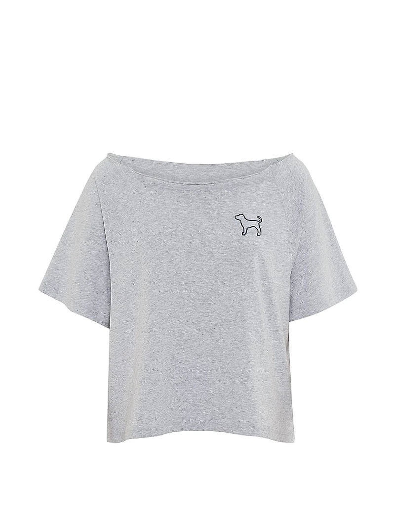 Campus Cotton™ Off-The-Shoulder Boxy Tee