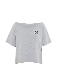 Campus Cotton™ Oﬀ-The-Shoulder Boxy Tee