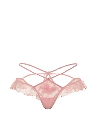 Rosette Reverie Open-Back Flutter Panty