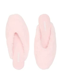 Faux Fur Closed-Toe Mule Slippers