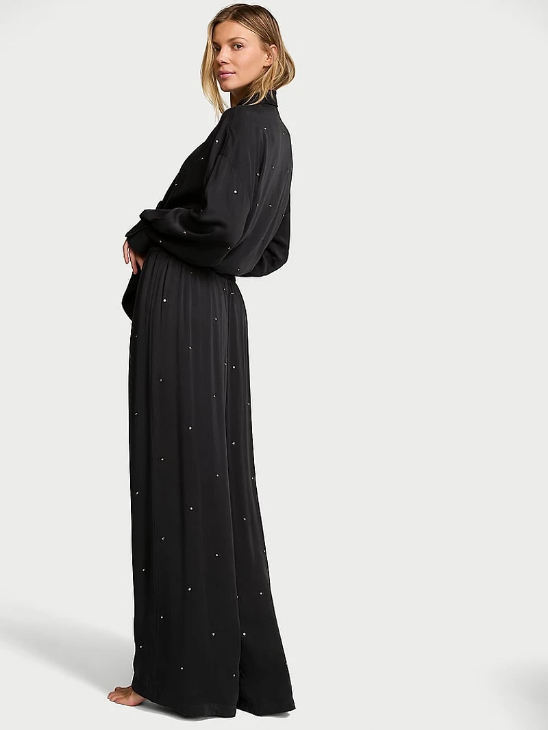 Silky Shine Wide-Leg Pant