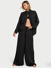 Silky Shine Wide-Leg Pant
