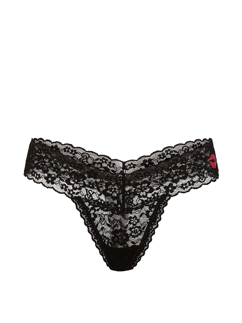 Lace Side Lace-Up Thong Panty
