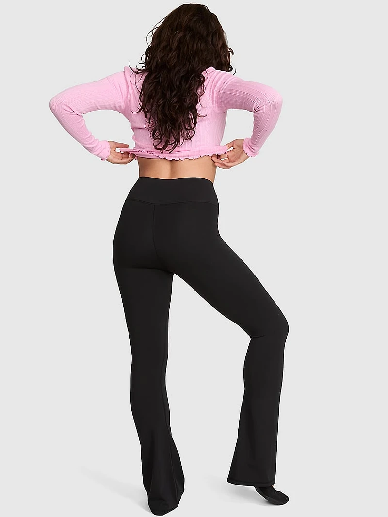 PINK Relay™ Ruched Foldover Flare Leggings