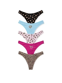 5-Pack Cotton Thong Panties