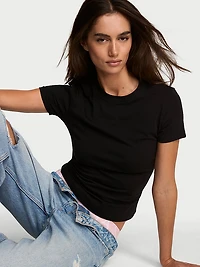 Stretch Cotton Fitted Tee