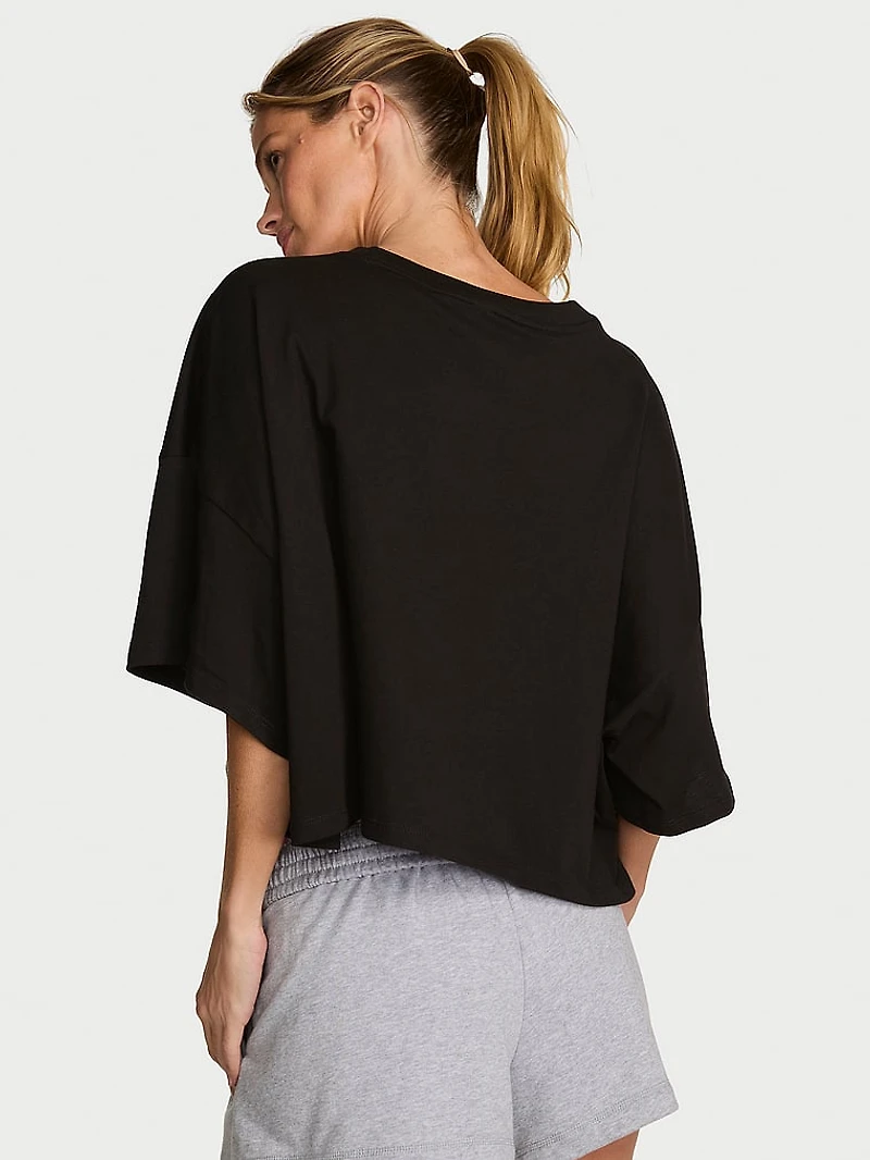 100% Cotton Oversized Crop Tee