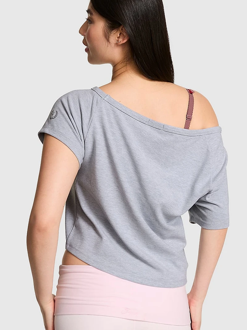 Soft Modal Off-The-Shoulder Boxy Tee
