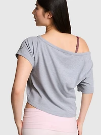 Soft Modal Oﬀ-The-Shoulder Boxy Tee