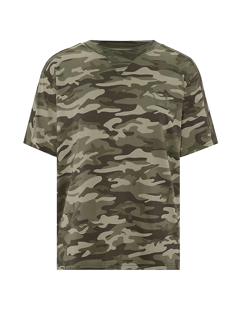 Campus Cotton™ V-Stitch Crewneck Boxy Tee