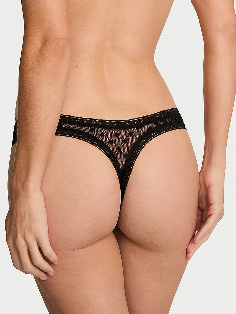 Lace Keyhole Ultra-Mini Scoop Thong Panty