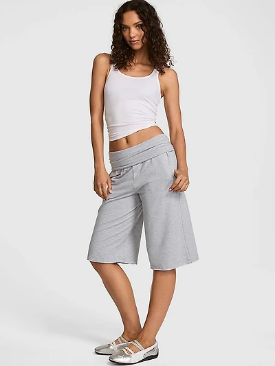 All-Day Cotton™ Foldover Long Shorts