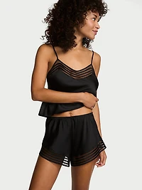Washable Silk Sheer Stripe Short