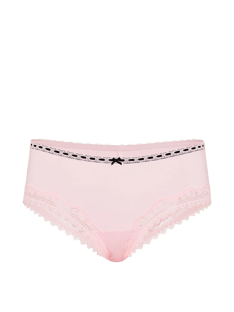 Cotton Lace-Waist Cheeky Panty