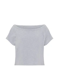Soft Modal Oﬀ-The-Shoulder Boxy Tee