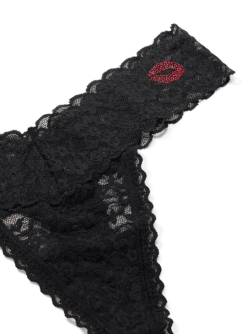Lace Strappy-Back Thong Panty