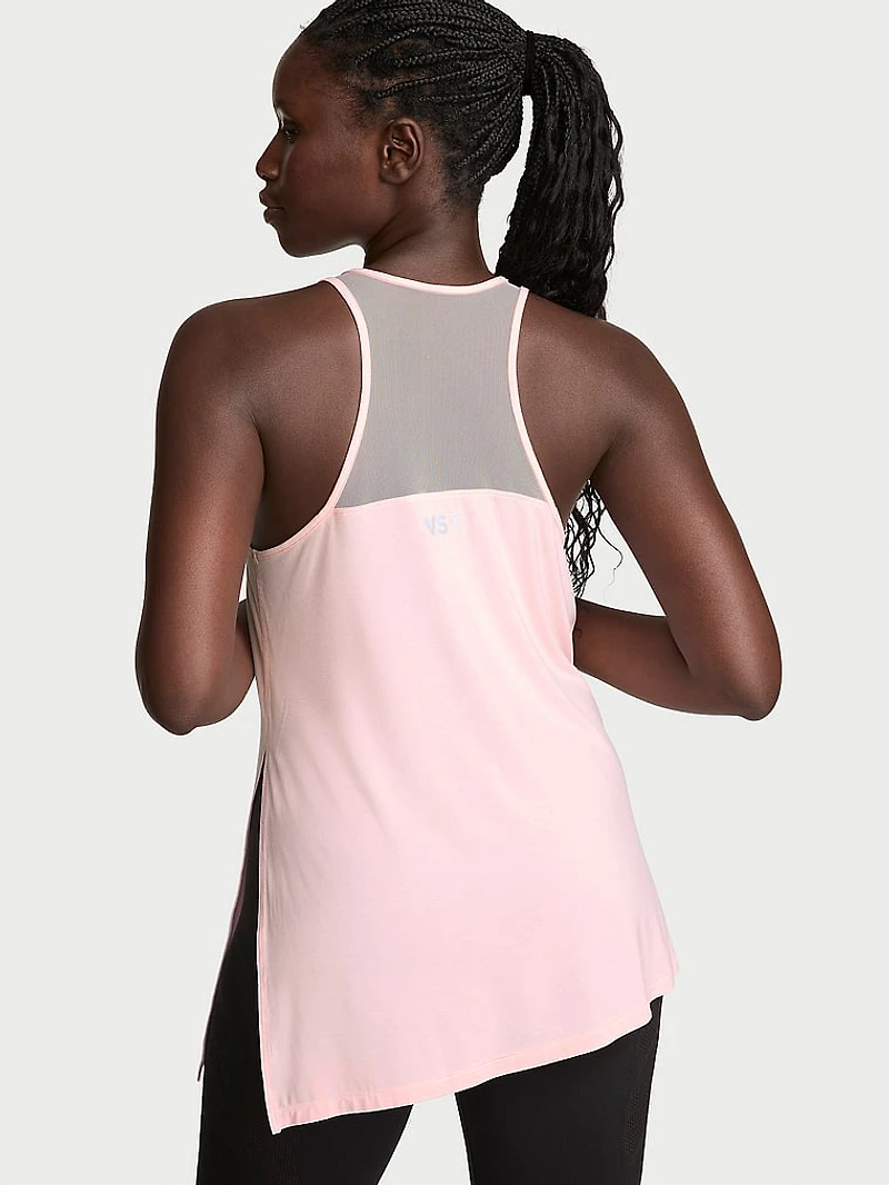VSX Drapey Knit Side-Slit Tank Top