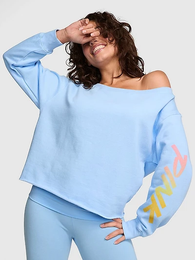Campus Fleece™ Rib Off-The-Shoulder Sweatshirt