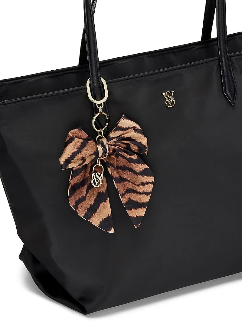 Silk Tie Tassel Bag Charm Keychain