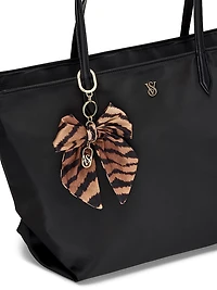 Silk Tie Tassel Bag Charm Keychain