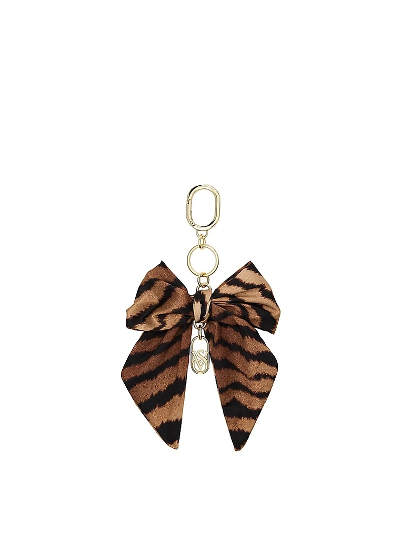 Silk Tie Tassel Bag Charm Keychain