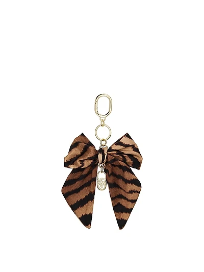 Silk Tie Tassel Bag Charm Keychain