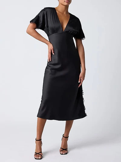 Tallulah Lace Trim Midi Dress